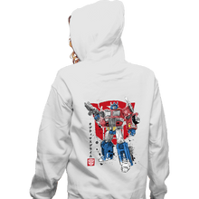 Load image into Gallery viewer, Daily_Deal_Shirts Zippered Hoodies, Unisex / Small / White Prime Sumi-E