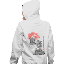 Load image into Gallery viewer, Shirts Zippered Hoodies, Unisex / Small / White The Great Deku Sumi-e