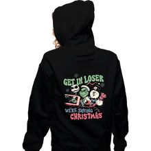 Load image into Gallery viewer, Secret_Shirts Zippered Hoodies, Unisex / Small / Black Christmas Losers