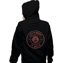 Load image into Gallery viewer, Shirts Zippered Hoodies, Unisex / Small / Black Flower