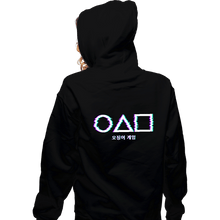 Load image into Gallery viewer, Shirts Zippered Hoodies, Unisex / Small / Black Glitch Squid