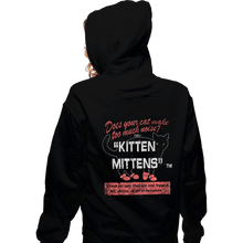 Load image into Gallery viewer, Secret_Shirts Zippered Hoodies, Unisex / Small / Black Kitten Mittens