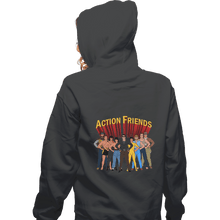 Load image into Gallery viewer, Shirts Pullover Hoodies, Unisex / Small / Charcoal Action Friends
