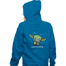 Load image into Gallery viewer, Shirts Pullover Hoodies, Unisex / Small / Sapphire Hello Foundling