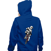Load image into Gallery viewer, Daily_Deal_Shirts Zippered Hoodies, Unisex / Small / Royal Blue BMX Biker Scout