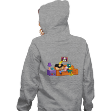 Load image into Gallery viewer, Secret_Shirts Zippered Hoodies, Unisex / Small / Sports Grey 90's Network