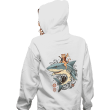 Load image into Gallery viewer, Daily_Deal_Shirts Zippered Hoodies, Unisex / Small / White Shark Catana
