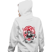 Load image into Gallery viewer, Daily_Deal_Shirts Zippered Hoodies, Unisex / Small / White Raphael Sumi-e