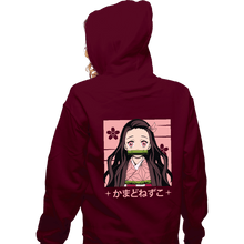 Load image into Gallery viewer, Shirts Zippered Hoodies, Unisex / Small / Maroon Nezuko