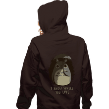 Load image into Gallery viewer, Shirts Zippered Hoodies, Unisex / Small / Dark Chocolate I Know Where You Live