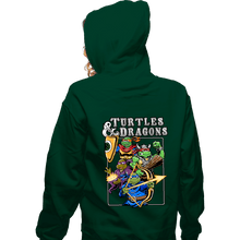 Load image into Gallery viewer, Daily_Deal_Shirts Zippered Hoodies, Unisex / Small / Irish Green Turtles & Dragons