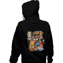 Load image into Gallery viewer, Shirts Zippered Hoodies, Unisex / Small / Black Spider-Cat