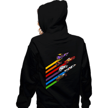 Load image into Gallery viewer, Daily_Deal_Shirts Zippered Hoodies, Unisex / Small / Black Racing Streaks