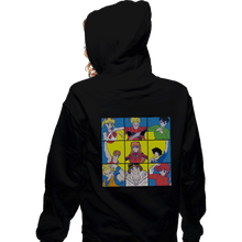 Load image into Gallery viewer, Daily_Deal_Shirts Zippered Hoodies, Unisex / Small / Black The Anime Heart Of A 90s Kid