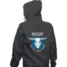 Load image into Gallery viewer, Daily_Deal_Shirts Zippered Hoodies, Unisex / Small / Dark Heather Bovine University