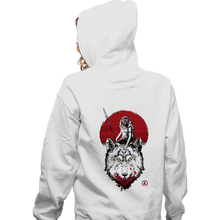 Load image into Gallery viewer, Shirts Zippered Hoodies, Unisex / Small / White Wolf Princess Ink