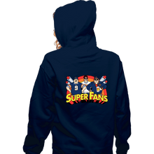 Load image into Gallery viewer, Daily_Deal_Shirts Zippered Hoodies, Unisex / Small / Navy Da Super Fans