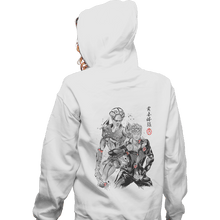 Load image into Gallery viewer, Shirts Zippered Hoodies, Unisex / Small / White Gold Experience Sumi-e
