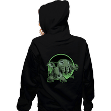 Load image into Gallery viewer, Daily_Deal_Shirts Zippered Hoodies, Unisex / Small / Black Cthulhu Says Hi