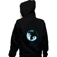 Load image into Gallery viewer, Shirts Zippered Hoodies, Unisex / Small / Black Moonlight Dragon Rider