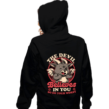 Load image into Gallery viewer, Secret_Shirts Zippered Hoodies, Unisex / Small / Black Devils Believe In You