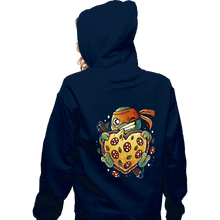 Load image into Gallery viewer, Daily_Deal_Shirts Zippered Hoodies, Unisex / Small / Navy Love Pizza