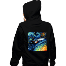 Load image into Gallery viewer, Last_Chance_Shirts Zippered Hoodies, Unisex / Small / Black Van Gogh Never Boldly Went
