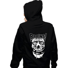 Load image into Gallery viewer, Daily_Deal_Shirts Zippered Hoodies, Unisex / Small / Black More Brains!