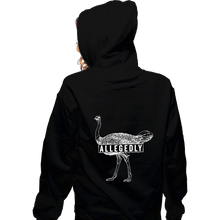 Load image into Gallery viewer, Secret_Shirts Zippered Hoodies, Unisex / Small / Black Ostrich