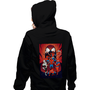 Daily_Deal_Shirts Zippered Hoodies, Unisex / Small / Black Spider Wars