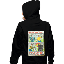 Load image into Gallery viewer, Secret_Shirts Zippered Hoodies, Unisex / Small / Black Coin Toss Guide