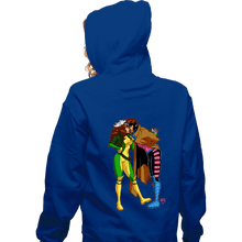 Load image into Gallery viewer, Daily_Deal_Shirts Zippered Hoodies, Unisex / Small / Royal Blue Rogue And Gambit Love