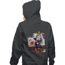 Load image into Gallery viewer, Daily_Deal_Shirts Zippered Hoodies, Unisex / Small / Dark Heather Spidey Portrait