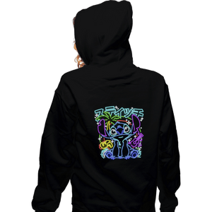Daily_Deal_Shirts Zippered Hoodies, Unisex / Small / Black Stitch Neon