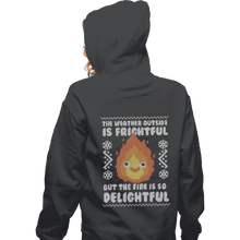 Load image into Gallery viewer, Shirts Zippered Hoodies, Unisex / Small / Dark Heather Delightful Fire