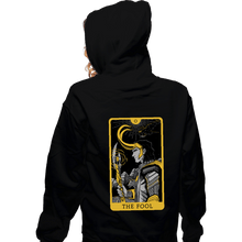 Load image into Gallery viewer, Shirts Zippered Hoodies, Unisex / Small / Black The Fool Tarot