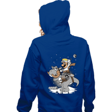 Load image into Gallery viewer, Shirts Zippered Hoodies, Unisex / Small / Royal Blue Mario Strikes Back
