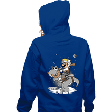 Load image into Gallery viewer, Shirts Zippered Hoodies, Unisex / Small / Royal Blue Mario Strikes Back