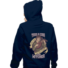 Load image into Gallery viewer, Shirts Pullover Hoodies, Unisex / Small / Navy Toss A Coin