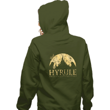Load image into Gallery viewer, Shirts Zippered Hoodies, Unisex / Small / Military Green Hyrule Tourist