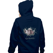 Load image into Gallery viewer, Shirts Zippered Hoodies, Unisex / Small / Navy Squirrel
