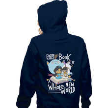 Load image into Gallery viewer, Shirts Zippered Hoodies, Unisex / Small / Navy Every Book Is a Whole New World