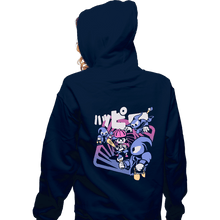 Load image into Gallery viewer, Secret_Shirts Zippered Hoodies, Unisex / Small / Navy Happy Attack