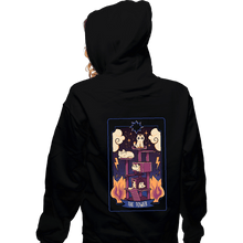 Load image into Gallery viewer, Daily_Deal_Shirts Zippered Hoodies, Unisex / Small / Black The Tower Cat Tarot