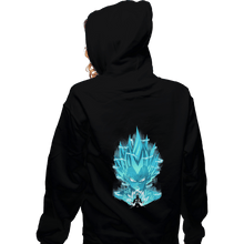 Load image into Gallery viewer, Shirts Zippered Hoodies, Unisex / Small / Black Super Saiyan Blue