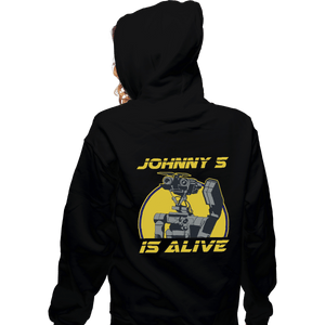 Shirts Zippered Hoodies, Unisex / Small / Black Johnny 5 Is Alive
