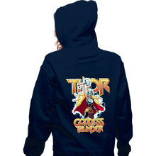 Load image into Gallery viewer, Daily_Deal_Shirts Zippered Hoodies, Unisex / Small / Navy Mighty Thor