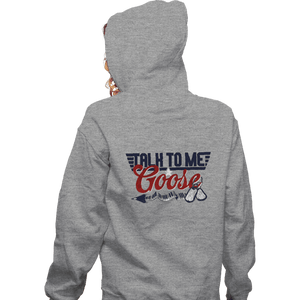 Daily_Deal_Shirts Zippered Hoodies, Unisex / Small / Sports Grey Top Goose