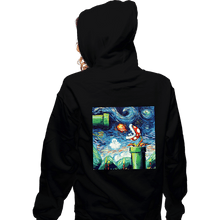 Load image into Gallery viewer, Shirts Zippered Hoodies, Unisex / Small / Black Van Gogh Never Leveled Up

