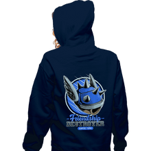 Load image into Gallery viewer, Daily_Deal_Shirts Zippered Hoodies, Unisex / Small / Navy Friendship Destroyer
